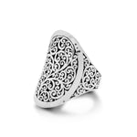 LH Intricate Scroll Oval Saddle Ring