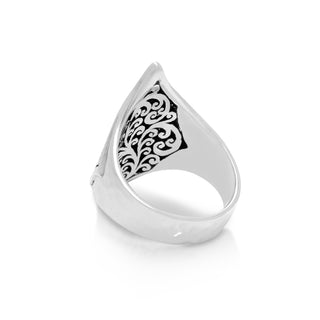 LH Scroll Alhambra Saddle Ring