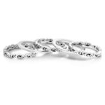 5-Stack Intricate LH Scroll Rings (12mm total width)
