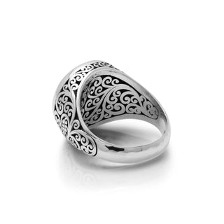 "Personalized" Large Round Alphabet Signet Ring