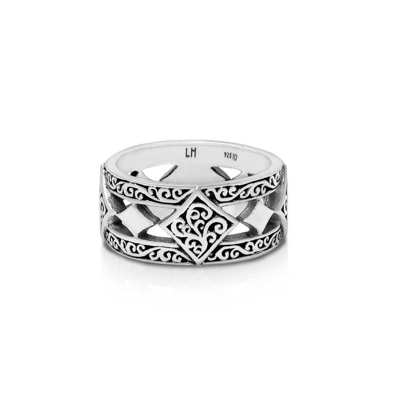 LH Intricate Scroll Diamond-Shaped Ring