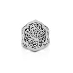 LH Intricate Scroll Hexagonal Alhambra Ring