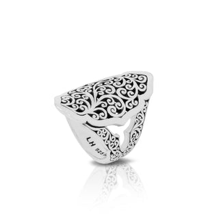 LH Intricate Scroll Marquise Stylized Ring