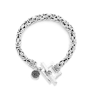 Box Weave with Signature Scroll Ends Bracelet - Lois Hill Jewelry