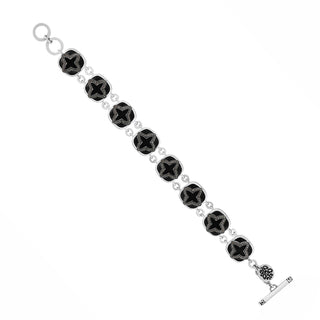 Brown Diamond (1.02 CT) and Matte Black Onyx Station Bracelet (14mm)