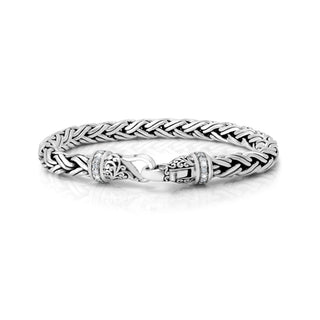 Diamond Orbit with Lobster Clasp Closure Hand-woven Bracelet