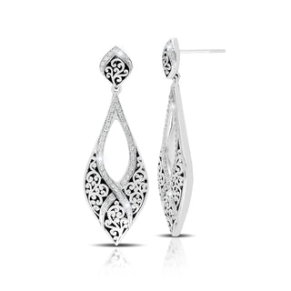 LH Open Diamond Twist Tail Earrings (14mm * 45mm)