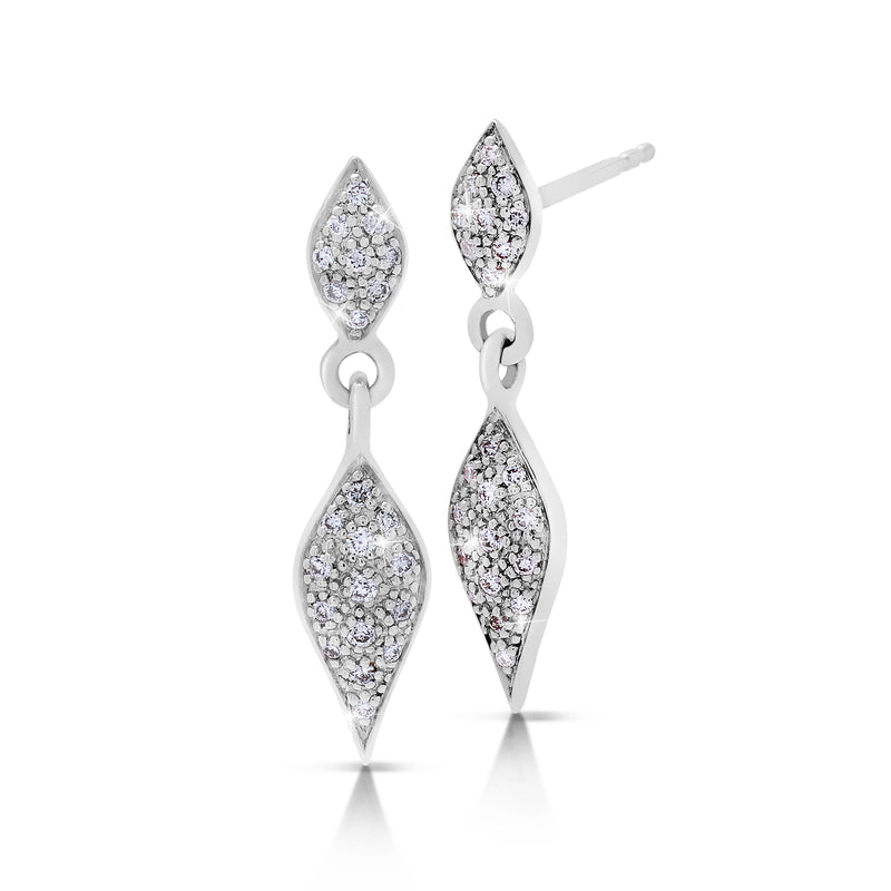 Marquise Pave Diamond (.23ct) Post Earrings