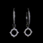 Open Alhambra White Diamond Earring Charm