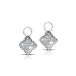 Diamond-Shaped with Pave Diamond (.17ct) Earrings Charm