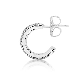Diamond Scroll Small Hoops