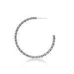 White Diamond Accent with LH Signature Scroll Hoop Earrings