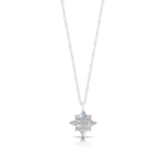 White Diamond Starburst Necklace