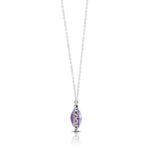 Rose-de-France Amethyst (10mm) Pendant with Single Strand Necklace (16" -18")