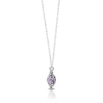 Rose-de-France Amethyst (10mm) Pendant with Classic Chain Necklace (16"-18")