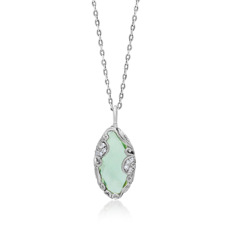 Siberian Green Quartz Trillion Necklace – Argenti Designer Jewelers