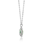Oval Green Quartz and Diamond (0.05) Scroll Vest with Classic Signature Lois Hill Necklace (10mm*17mm)