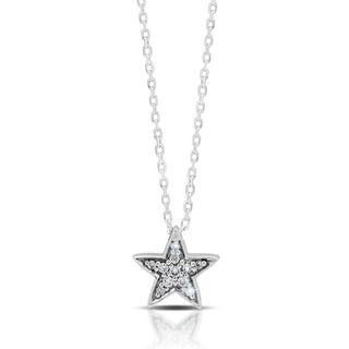 Star Diamond (0.08 CT) with Classic Signature Lois Hill Pendant Necklace (10mm*8mm)