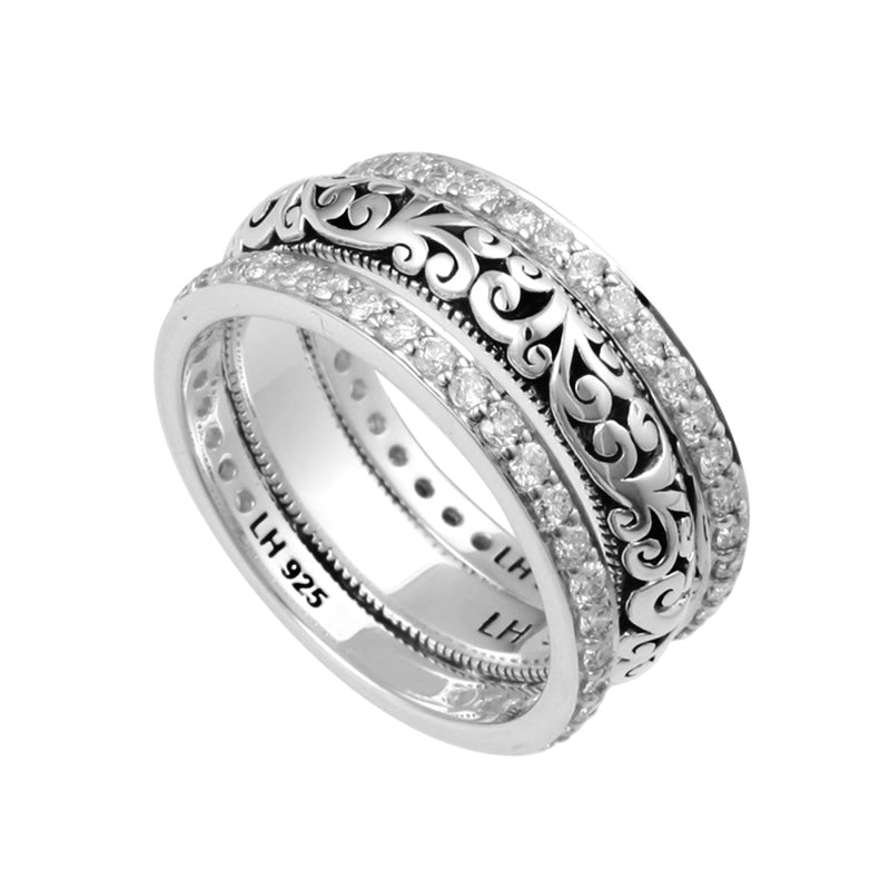 Eternity Diamond (1.14 CT) Outline with Classic Signature Lois Hill Scroll Ring