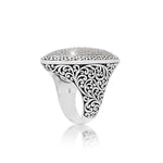 Pave Diamond (1.00 CT)  Bead Accents with Classic Signature Lois Hill Scroll Halo Ring (19mm*31mm)