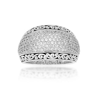 Signature Scroll Diamond Tapered Band - Lois Hill Jewelry