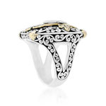 18K Gold, White Diamond, Sterling Silver Ring - Lois Hill Jewelry