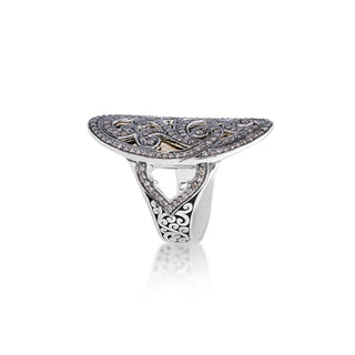 Oval Brown Diamond & 18k Gold Ring - Lois Hill Jewelry