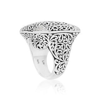 Rectangular Cutout Ring with Diamond Accents - Lois Hill Jewelry