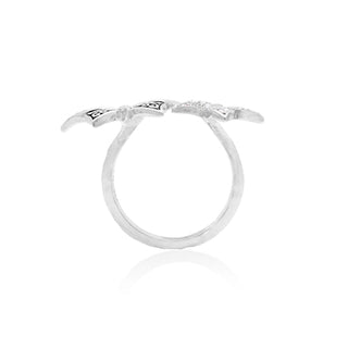 LH Hand Carved Scroll Butterflies Diamond Ring - Lois Hill Jewelry